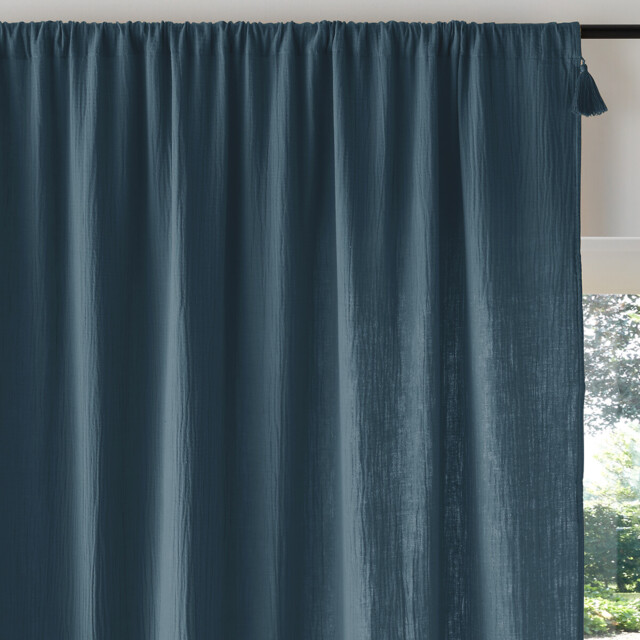 Kumla Cotton Muslin Curtain Panel - image 1