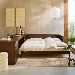 Working Walnut Veneered Pull Out Bed - thumbnail 3
