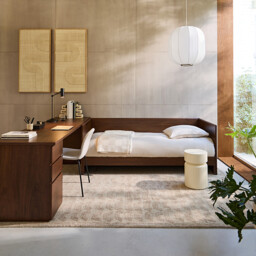 Working Walnut Veneered Pull Out Bed - thumbnail 2