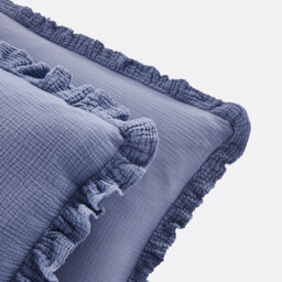 Kumla Plain Cotton Muslin Pillowcase - thumbnail 2