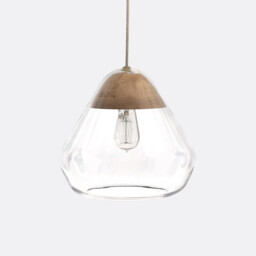 Nasoa 30cm Diameter Ash & Glass Ceiling Light - thumbnail 1