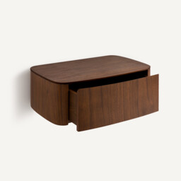 Willow Walnut Or Oak Veneer Wall-Mounted Bedside Table - thumbnail 3
