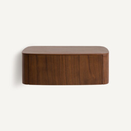 Willow Walnut Or Oak Veneer Wall-Mounted Bedside Table - thumbnail 2