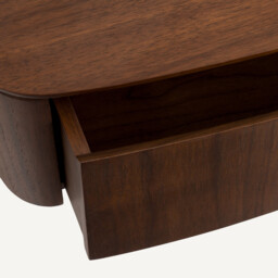 Willow Walnut Or Oak Veneer Wall-Mounted Bedside Table - thumbnail 4