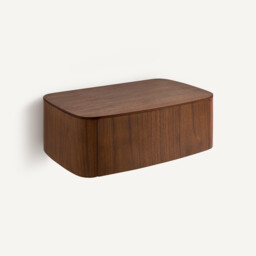 Willow Walnut Or Oak Veneer Wall-Mounted Bedside Table - thumbnail 1