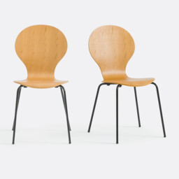 Set of 2 Lenon Stacking Chairs