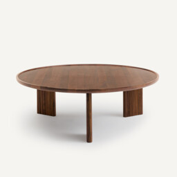Diagil Round Walnut Coffee Table - thumbnail 2