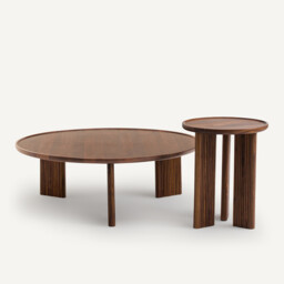 Diagil Round Walnut Coffee Table - thumbnail 4