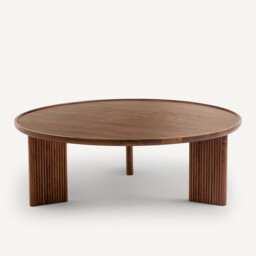 Diagil Round Walnut Coffee Table - thumbnail 1