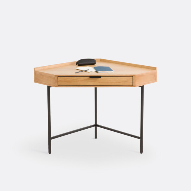 Volga Corner Console Desk with 1 Drawer - image 1