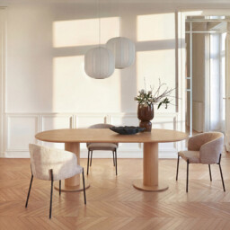 Talmo Oak Veneered Table Base - thumbnail 2