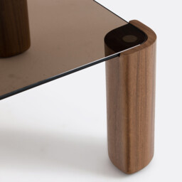 Boldi Walnut & Glass Coffee Table - thumbnail 4