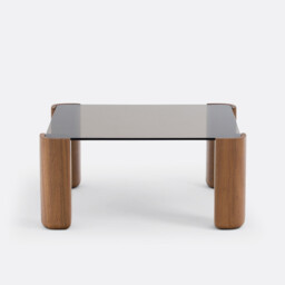 Boldi Walnut & Glass Coffee Table - thumbnail 3