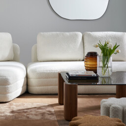 Boldi Walnut & Glass Coffee Table - thumbnail 2