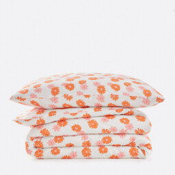 Marguerites 50% Recycled Cotton Child's Duvet Cover Set with Rectangular Pillowcase - thumbnail 3