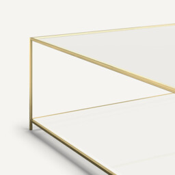 Sybil Square Tempered Glass Coffee Table - thumbnail 3