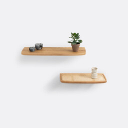 Buisseau Wall Shelves in Oak and Oak Veneer in Set of 2 - thumbnail 3