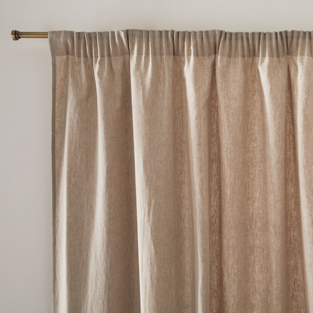 Onega Washed Linen Curtain with Pencil Pleat and Wave - image 1