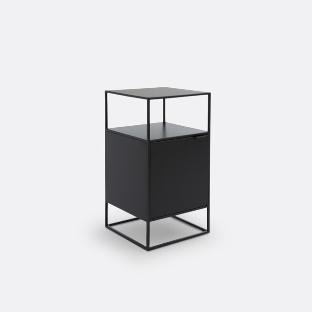 Miva Steel Bedside Table in Steel with 1 Door - image 1