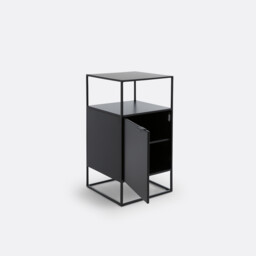 Miva Steel Bedside Table in Steel with 1 Door - thumbnail 3