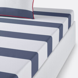 Yacht Striped Cotton Fitted Sheet