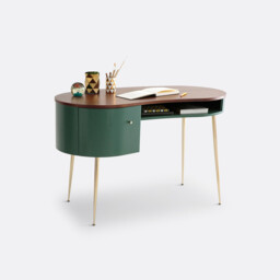 Topim Vintage Walnut Veneer Desk - thumbnail 1
