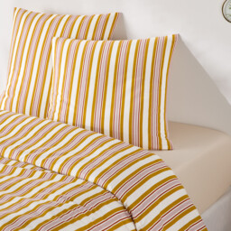 Dairis 30% Recycled Cotton Duvet Cover Set with Square Pillowcase - thumbnail 2