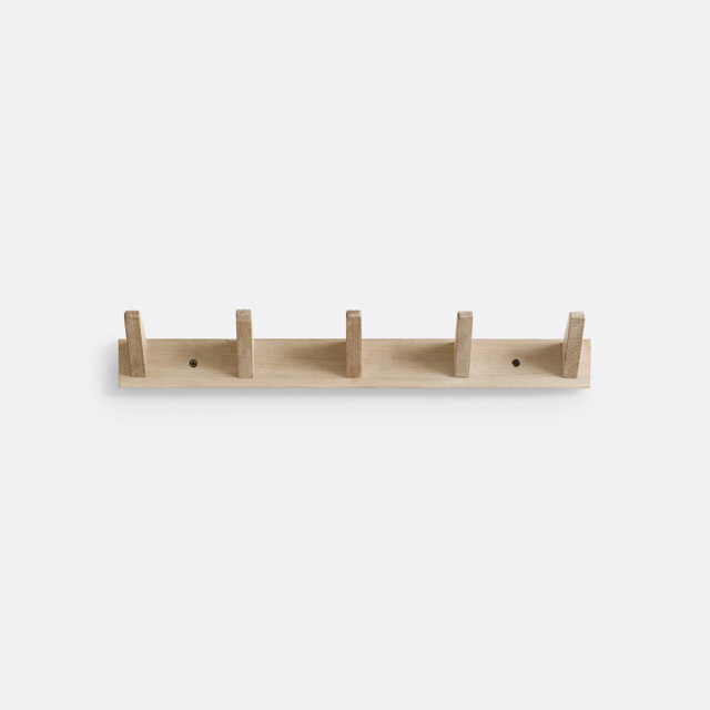 Selfrid Oak Coat Rack with 5 Hooks - image 1