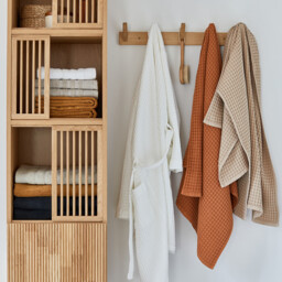 Selfrid Oak Coat Rack with 5 Hooks - thumbnail 3
