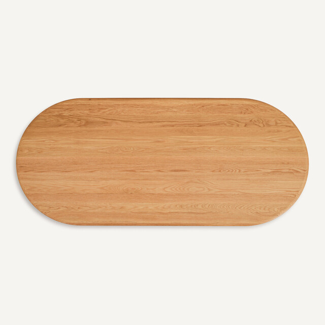 Oval Oak Oval Table Top, Length 220cm - image 1