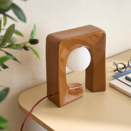 Vesli Ceramic and Opal Glass Table Lamp - thumbnail 2