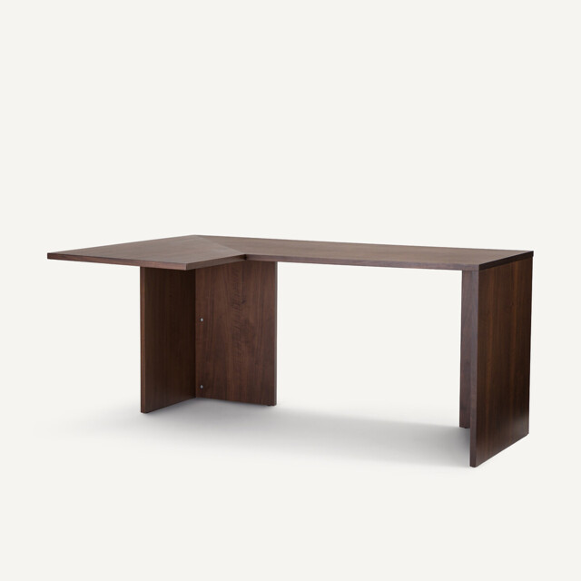 Working Walnut Veneer Corner Table Top, Length 165cm - image 1