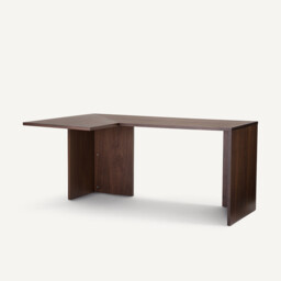 Working Walnut Veneer Corner Table Top, Length 165cm - thumbnail 1