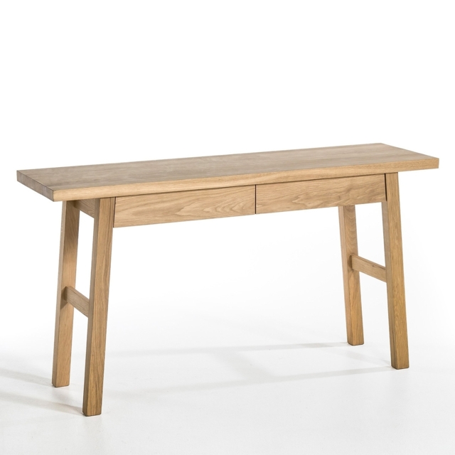 Liu Solid Oak Console Desk - image 1