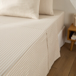 Soizic Beige Cotton Flat Sheet - thumbnail 3