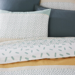 Happy Stripes Graphic Cotton Duvet Cover - thumbnail 2