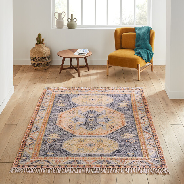 Uzzo Aged Effect Kilim Wool Mix Rug - image 1