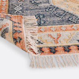 Uzzo Aged Effect Kilim Wool Mix Rug - thumbnail 4
