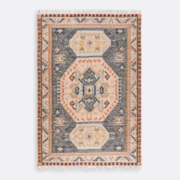 Uzzo Aged Effect Kilim Wool Mix Rug - thumbnail 2