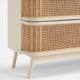 Laora Chest of Drawers with 6 Drawers with Rattan Cane - thumbnail 4