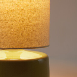 Amaga Ceramic and Linen Table Lamp, Height 35cm - thumbnail 4