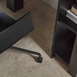 Logan Office Swivel Chair - Black with Black Legs - thumbnail 5