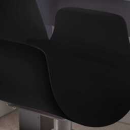 Logan Office Swivel Chair - Black with Black Legs - thumbnail 3
