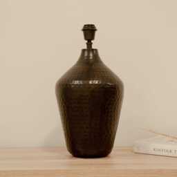 Hale Black Bronze Lamp & Coningsby White Lampshade - 35cm - thumbnail 6