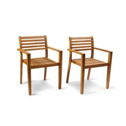 Aspen Wooden Garden Armchair - Set of 2 - thumbnail 3