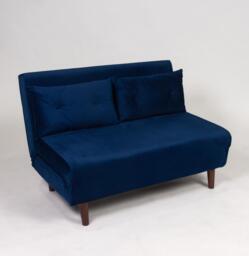 Una 2 Seater Double Sofa Bed - Blue Velvet - thumbnail 5