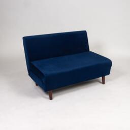 Una 2 Seater Double Sofa Bed - Blue Velvet - thumbnail 6