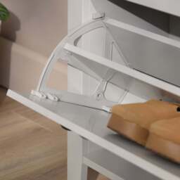 Sandhurst 60cm Three Door Shoe Cabinet - Mist Grey - thumbnail 5