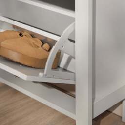 Sandhurst 60cm Three Door Shoe Cabinet - Mist Grey - thumbnail 4
