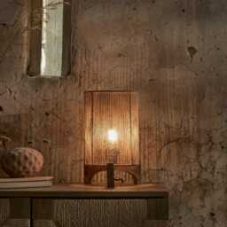 Konduru Natural Jute & Mango Wood Table Lamp - 30cm - thumbnail 3